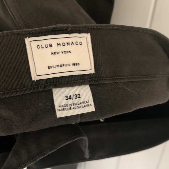 Mean Club Monaco olive green pants 34x32 like new - Picture 2 of 2
